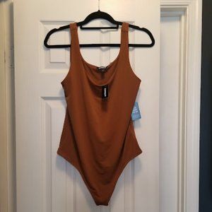 Express Fitted Square Neck Thong Bodysuit